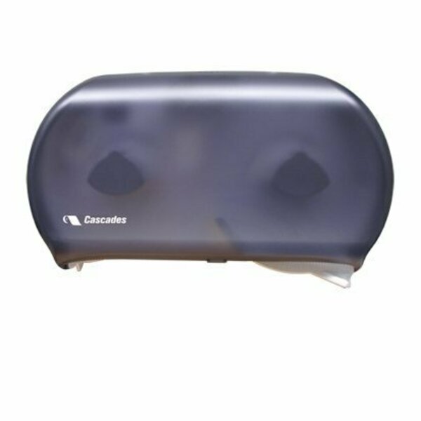 Cascades Pro Universal Bath Tissue Dispenser Black Jumbo 9 in. Double Roll DB12